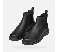 (Black, 6.5 (Adults')) Geox Spherica EC1 C Tumble Leather Men's Black Boots