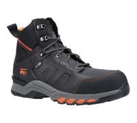 (Black, 6.5 (Adults')) Timberland Pro Hypercharge Work Leather Black/Orange Safety Boots