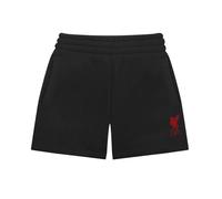 Liverpool FC Official Football Gift Boys Fleece Jogger Shorts Black 6-7 Years
