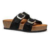 (Black, 6 (Adults')) Geox D BRIONIA H Leather Women's Black Wedges