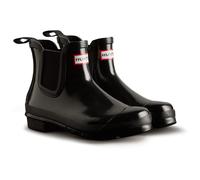 Hunter Original Chelsea Gloss Rubber Women's Black Wellington Boots UK 6