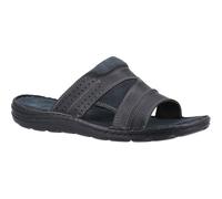(Black, 6 (Adults')) Hush Puppies Archer Leather Men's Black Sandals