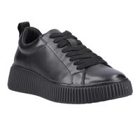 (Black, 6 (Adults')) Hush Puppies Harlow Leather Women's Black/Black Trainers