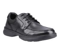 (Black, 6 (Adults')) Hush Puppies Hugh Leather Men's Black Lace-Up Shoes