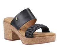 Hush Puppies Women's Poppy Ruched Slide in Black | Size: 6 Hush Puppies Black 6