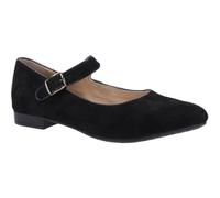 (Black, 6) Hush Puppies Women's Melissa Strap Flat Shoe Various Colours 31954