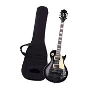 Black 6 String Electric Guitar With Stainless Steel Flute Beginner Electric Guitar