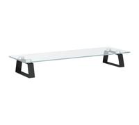 (black, 60 x 20 x 8 cm) vidaXL Monitor Stand Riser Computer Display Stand Tempered Glass and Metal