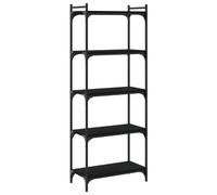 (black, 60 x 30 x 154 cm) vidaXL Bookcase Bookshelf Storage Cabinet Rack Book Shelf Engineered Wood
