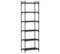 (black, 60 x 30 x 188 cm) vidaXL Bookcase Bookshelf Storage Cabinet Rack Book Shelf Engineered Wood