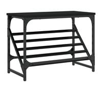 Shoe Rack Cabinet Storage Unit Shelf Black Engineered Wood vidaXL