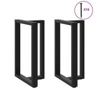(black, 60 x 35 x (90-91) cm) vidaXL Dining Table Legs T-ShapedÂ Desk Legs Metal Furniture Legs 2 pcs Steel