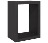 vidaXL Firewood Rack/Log Store Holder - Black Steel, 60x40x80 cm - Durable, Weather, Ideal for Firewood & Log Burner Storage, Indoor/Outdoor Use