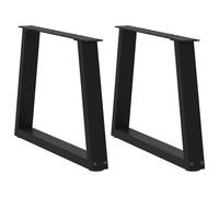 (black, 60 x (42-43.3) cm/ 2 pcs/ 1 piece) vidaXL Coffee Table Legs V-Shape Desk Legs Furniture Legs Bar Stand DIY Steel