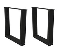 vidaXL Coffee Table Legs V-Shape 2 pcs Black 60x(42-43.3) cm Steel