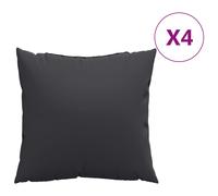 (black, 60 x 60 cm) vidaXL Throw Pillows Seat Cushion Sofa Chair Pad Pillow Case 4 pcs Fabric