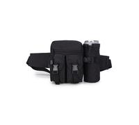 (Black) 600D Nylon Outdoor Tactical Bag Waist Bag Molle Pouch Water Bottle Holder Waterproof Military Bag