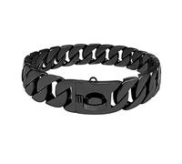 Black,60cm/24in,TDHLW Heavy Duty Gold Dog Chain Collar for Large Dogs 32mm, Strong Stainless Steel Gold Dog Collars with Safety Buckle Lock for Small Medium&Large Dogs
