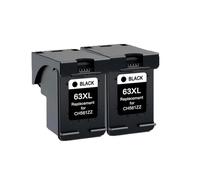 Black 63XL Compatible Ink Cartridge Replacement Compatible With Deskjet 1110 1111 1112 2130 2131 2132 Printers(2BK)