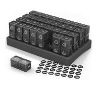 (Black) 64-Compartment AM/PM Monthly Pill Organiser Box | Prevents Missed Doses | Seniors & Complex Medication | Monday-Sunday Labels |