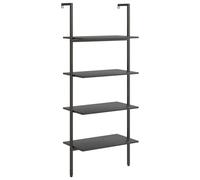 (black, 64 x 35 x 152.5 cm) vidaXL Leaning Shelf Bookcase Bookshelf Shelving Unit Storage Rack Organiser