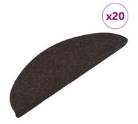 vidaXL Stair Mats Self-adhesive 20 pcs Black 65x22.5x3.5 cm