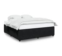 vidaXL Bed Frame Without Mattress Black Super King Velvet, Black