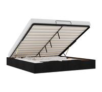 (black, 6ft super king size) vidaXL Ottoman Bed Frame without Mattress Bed Base Mattress Foundation Fabric