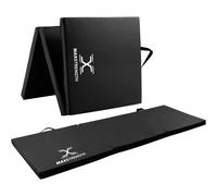 (Black) 6ft Tri Folding Gymnastics Exercise Mat 5cm Thick