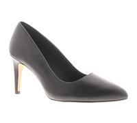 (Black, 7.5 (Adults')) Clarks Womens Court Shoes Laina Rae Leather Slip On black UK Size