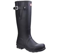 (Black, 7 (Adults')) Hunter Original Side Adjustable Rubber Men's Black Wellington Boots