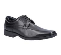 (Black, 7 (Adults')) Hush Puppies Brandon Leather Men's Black Lace-Up Shoes