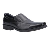(Black, 7 (Adults')) Hush Puppies Brody Leather Men's Black Slip-On Shoes