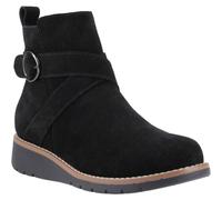 (Black, 7 (Adults')) Hush Puppies Lyra Suede Women's Black Winter Ankle Boots