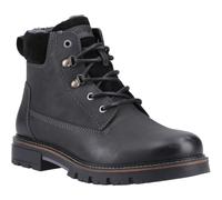 (Black, 7 (Adults')) Hush Puppies Pier Leather Men's Black Ankle Boots