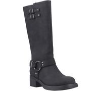 Rocket Dog Nash Faux Leather Women's Black Heeled Knee High Boots - UK 7