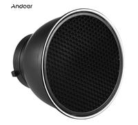(black) 7 Inch Standard Reflector Diffuser Lamp Shade Dish with 60 degrees Honeycomb Grid for Bowens Mount