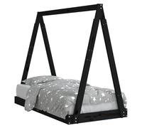(black, 70 x 140 cm) vidaXL Kids Bed Frame Bedstead Wooden Bed Base Black 80x200 cm Solid Wood Pine