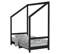 (black, 70 x 140 cm) vidaXL Kids Bed Frame Bedstead Wooden Bed Base Children's Bed Solid Wood Pine