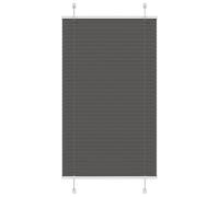 vidaXL Pleated Blind Black 70x150 cm Fabric Width 69.4 cm Polyester, Black