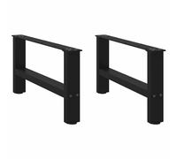 (black, 70 x (30-31) cm/ 1 pcs) vidaXL Coffee Table Legs Desk Legs Metal Furniture Legs Bar Stand DIY Steel