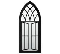 (black, 70 x 30 cm) vidaXL Garden Mirror Iron for Outdoor Use Furniture Black/Sand 100x45/70x30 cm