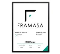 (Black, 70x50 CM) Thin Matt Picture Photo Frames, Flat Profile Art Poster Frames Black, White, Walnut & Grey Thin Photo Frames