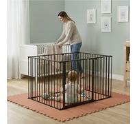 Safetots Play Den 72cm x 105cm, Black, 70cm High, with Soft Foam Play Mat, Mocha, 90cm x 120cm, Black