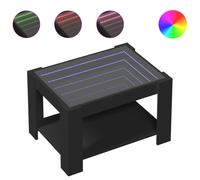 Vidaxl Coffee Table With Led Black 73X53X45 Cm Engineered Wood
