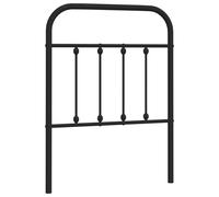 vidaXL Metal Headboard Black 75 cm