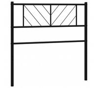 (black, 75 cm) vidaXL Metal Headboardfor Bedroom Tall Headboard Bed Header Bed Headboard