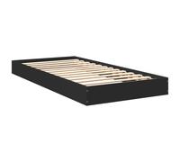 (black, 75 x 190 cm/ 17 cm) vidaXL Bed Frame Bed Base Sonoma Oak 75x190 cm Small Single Engineered Wood