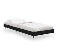 vidaXL Bed Frame without Mattress Black 75x190 cm Small Single Engineered Wood