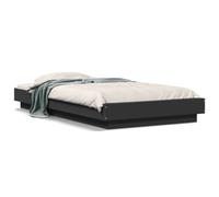 Bed Frame Home Base Black 75x190 cm Small Single Engineered Wood vidaXL